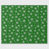 Elegante zilveren sneeuwvlok | wintervakantie cadeaupapier (Vlak)