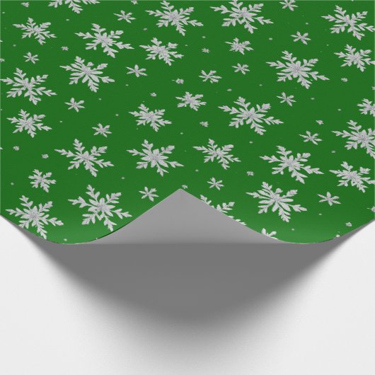 Elegante zilveren sneeuwvlok | wintervakantie cadeaupapier (Hoek)