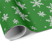 Elegante zilveren sneeuwvlok | wintervakantie cadeaupapier (Rol Hoek)