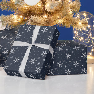 Elegante Zilveren Sterren Zwarte Fluwelen Cadeaupapier