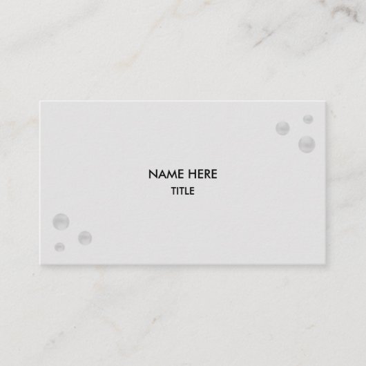 Elegante zilveren Stippen op zilveren kleur Visitekaartje (Voorkant)