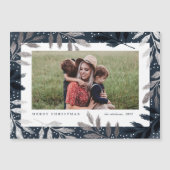 Elegante zilveren takken foto kerst Kaarten (Voorkant)