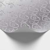 Elegante Zilveren Trouwbanden in Harten Cadeaupapier (Hoek)