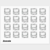Elegante zilveren witte Baby showers Stickers (Vel)