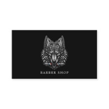 Elegante Zilveren Wolf Kapperszaak Qr Code Haar Pr