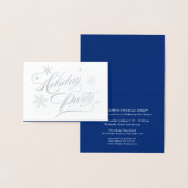 Elegante zilveren zakelijke feestdag uitnodiging (Display)