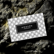 Elegante zilveren zwarte Tuffted rhinestones monog