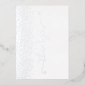 Elegante Zilverfolie Script Bedankkaart Folie Uitnodiging (Voorkant)
