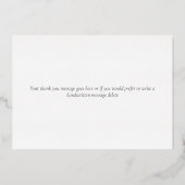 Elegante Zilverfolie Script Bedankkaart Folie Uitnodiging (Achterkant)