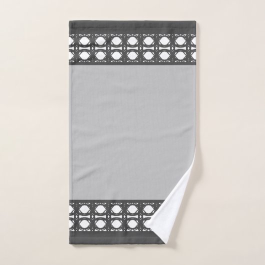 Elegante zilvergrijs en wit bad handdoek (Handdoek)