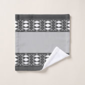 Elegante zilvergrijs en wit bad handdoek (Wasdoekje)