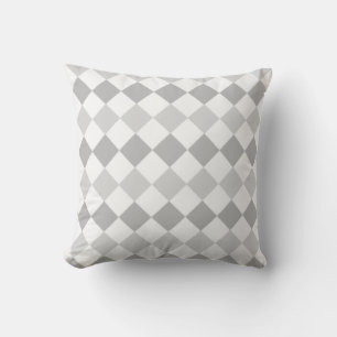 Elegante zilvergrijze en witte diamanten kussen