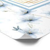 Elegante zitplaatsindeling met waterverf pasteltin poster (Hoek)