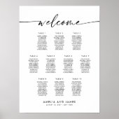 Elegante zitplaatsindeling voor 10 tafels poster (Voorkant)