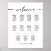 Elegante zitplaatsindeling voor 11 tafels poster (Voorkant)