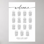 Elegante zitplaatsindeling voor 15 tafels poster (Voorkant)