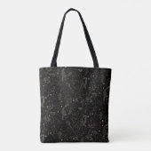 Elegante Zodiac Astrologie Weegschaal Zwart/Goud Tote Bag (Achterkant)