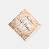 Elegante zoete 16 Verjaardag Koper Glitter Lights Servetten (Hoek)