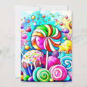 Elegante Zoete Chocolade Printable Verjaardag Kaart (Achterkant)