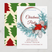 Elegante zoete Kerst uitnodiging (Voorkant / Achterkant)