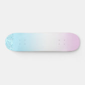 Elegante zoete kleurrijke gradiënt glitter Rainbow Persoonlijk Skateboard (Horizontaal)