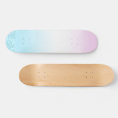 Elegante zoete kleurrijke gradiënt glitter Rainbow Persoonlijk Skateboard (Horizontaal)