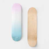 Elegante zoete kleurrijke gradiënt glitter Rainbow Persoonlijk Skateboard (Voorkant)