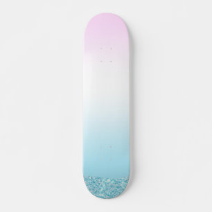 Elegante zoete kleurrijke gradiënt glitter Rainbow Persoonlijk Skateboard