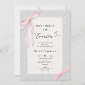 Elegante Zoete Roze Flirtige Bloem 30e Verjaardag Kaart (Voorkant)