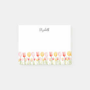 Elegante Zomer Bloem Tulp Roze Rood en Geel Post-it® Notes