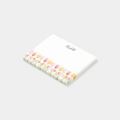 Elegante Zomer Bloem Tulp Roze Rood en Geel Post-it® Notes (Schuin)