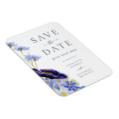 Elegante zomer bloemenbruiloft magneet (Rechterzijde)