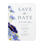 Elegante zomer bloemenbruiloft magneet (Verticaal)