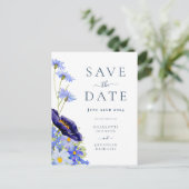 Elegante zomer bloemenbruiloft uitnodiging briefkaart (Staand voorkant)