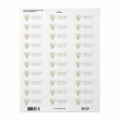 Elegante Zomer Boeket Retouradres Etiket (Full Sheet)