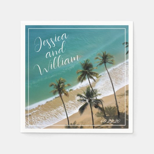 Elegante zomer bruiloft servet (Voorkant)