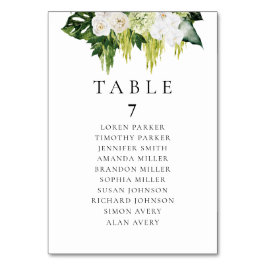 Elegante zomer groene trouw zitplaatskaart kaart