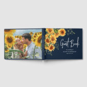 Elegante Zomer Herfst Zonnebloem Bruiloft Gastenboek (Volledig)