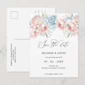 Elegante zomer lente bloesem bloesem opslaan de da aankondigingskaart (Voorkant / Achterkant)