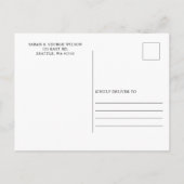 Elegante zomer lente bloesem bloesem opslaan de da aankondigingskaart (Achterkant)