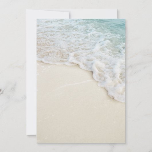 Elegante zomer Ocean Beach bruiloft Kaart (Achterkant)