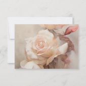 Elegante zomer Rozen bruiloft RSVP Kaartje (Achterkant)