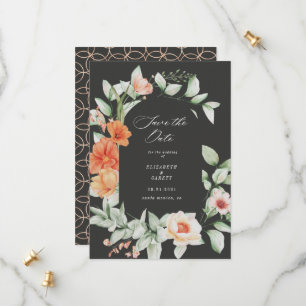 Elegante Zomer Tuin Bloemige Save The Date Kaart