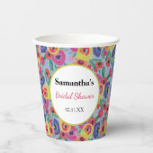 Elegante Zomer Wilde Bloem Bruiloft Borrel    Papieren Bekers (Voorkant)