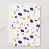 Elegante zomer wilde bloemen - Afstuderen Kaart (Achterkant)