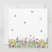 Elegante Zomer Wilde Bloemen Bruiloft Feest Kaart (Achterkant)