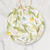 Elegante zomer wilde bloemen krans bruiloft bedankjes labels (Achterkant)