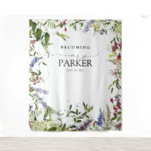 Elegante zomer wilde bloemen stortbui Foto booth t