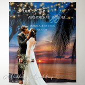 Elegante zomer zonsondergang Palm Beach bruiloft a Wandkleed