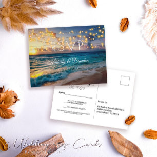 Elegante Zomer Zonsondergang Tropisch Strand Bruil Briefkaart